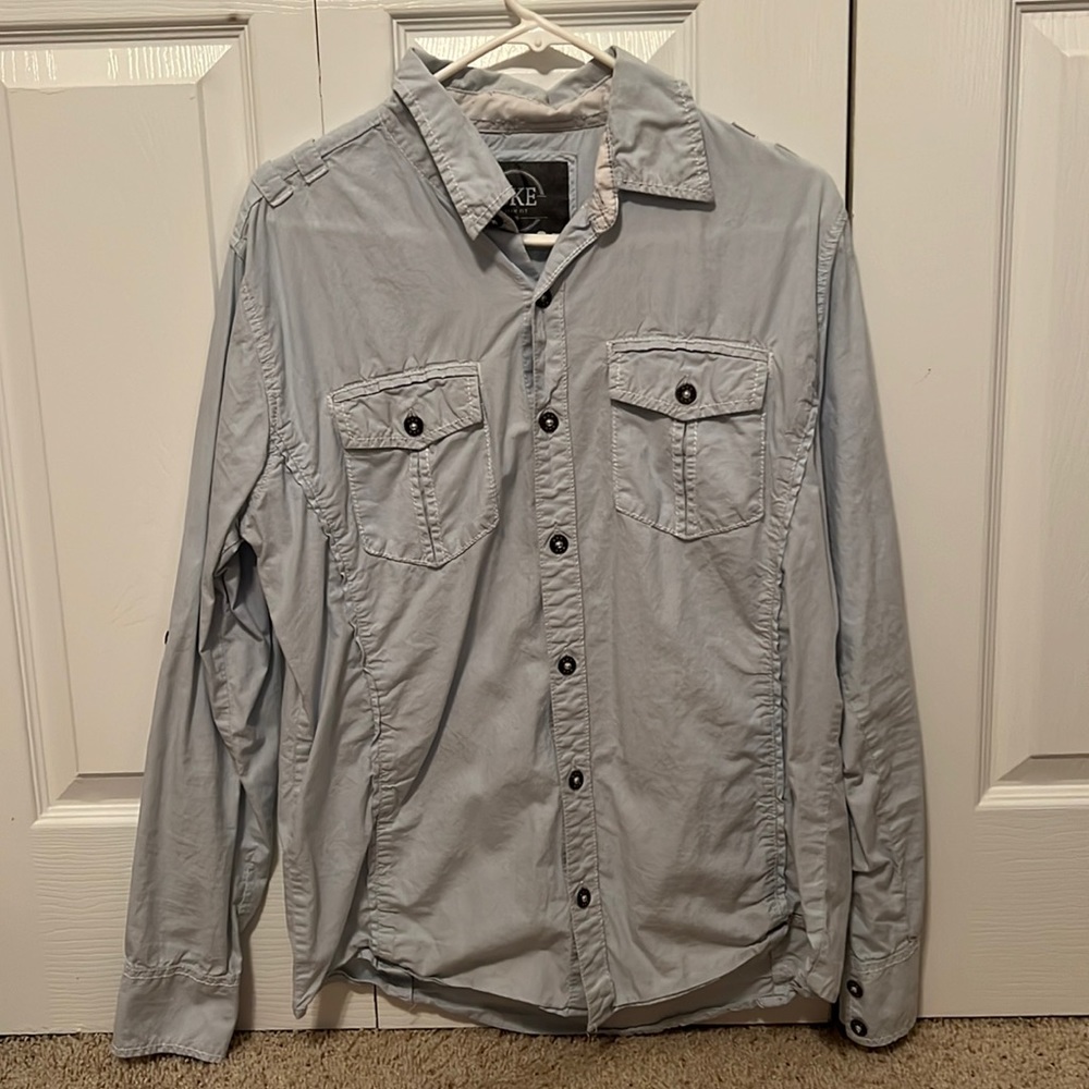 Mens buckle long sleeve button down.